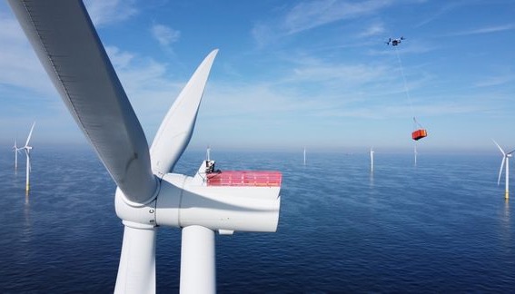 Orsted deploys cargo lift drones at Borssele