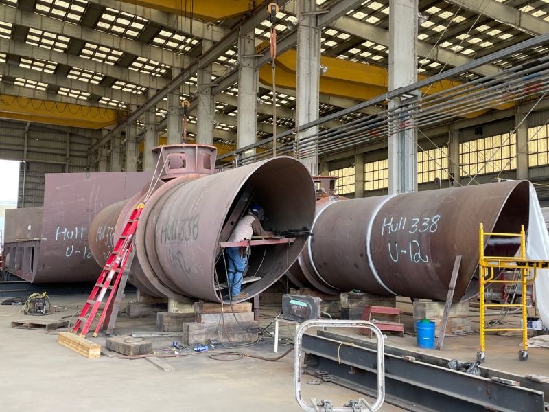 Orsted has released images from shipyards in Louisiana
