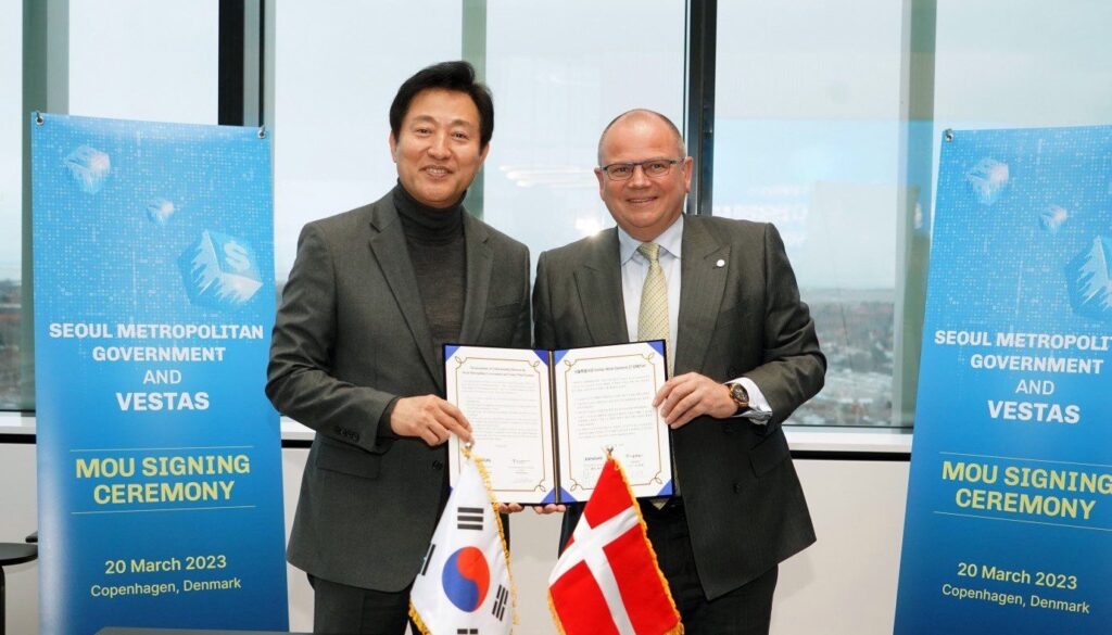 Vestas signs Seoul MoU Vestas signs Seoul MoU