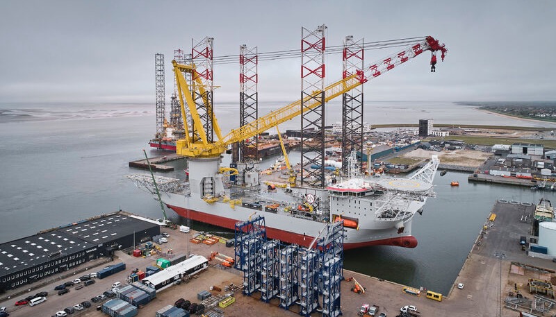 Dogger Bank jack-up docks in Denmark Dogger Bank jack-up docks in Denmark
