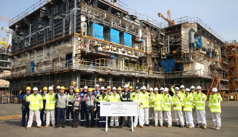 Hanwha lays keel for Cadeler newbuild Hanwha lays keel for Cadeler newbuild
