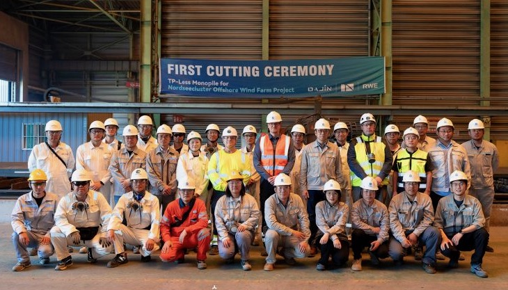 Dajin kicks off Nordseecluster monopile fabrication