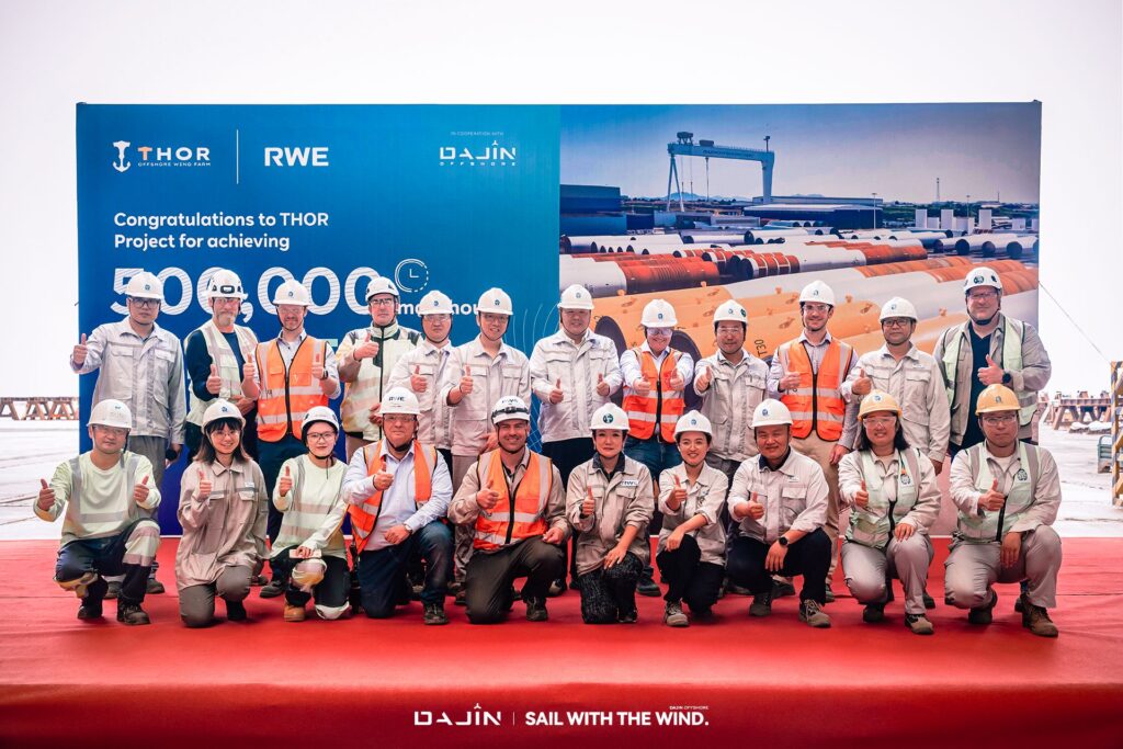 Dajin hits safety milestone on Thor monopiles