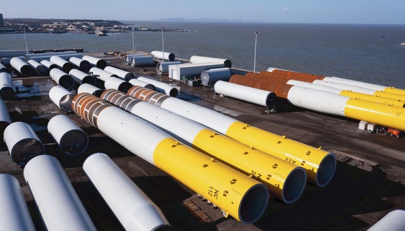 Dajin finishes first monopile for RWE's Nordseecluster