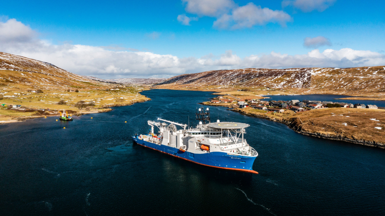 Penultimate cable laying starts at Shetland HVDC interconnector Penultimate cable laying starts at Shetland HVDC interconnector