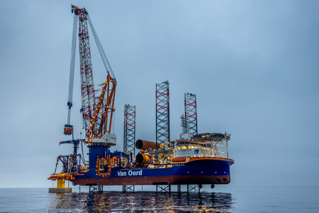 Van Oord completes first 'silent' monopile installation
