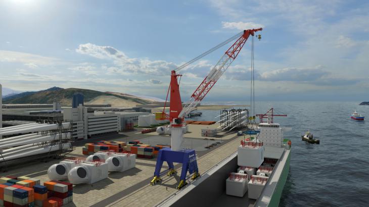 Huisman unveils new quayside loading crane Huisman unveils new quayside loading crane