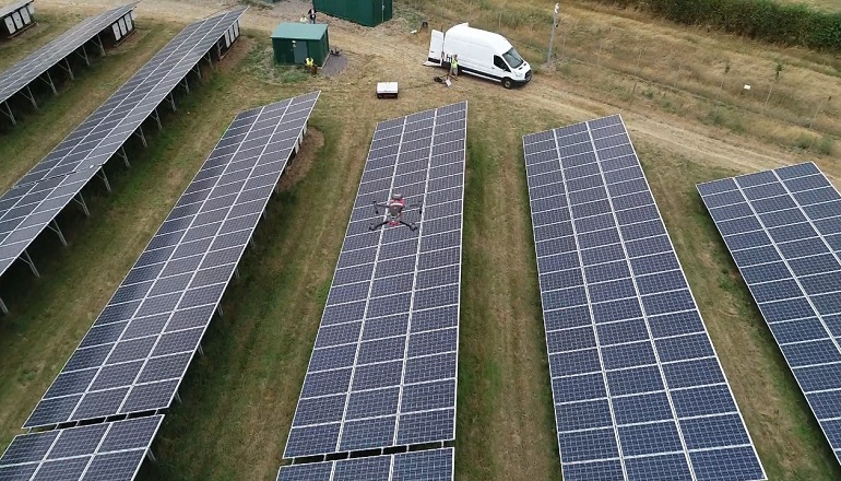 UK solar farm hosts drone trial