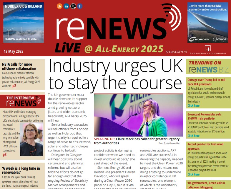 All Energy 2025: Industry urges UK to stay the course All Energy 2025: Industry urges UK to stay the course