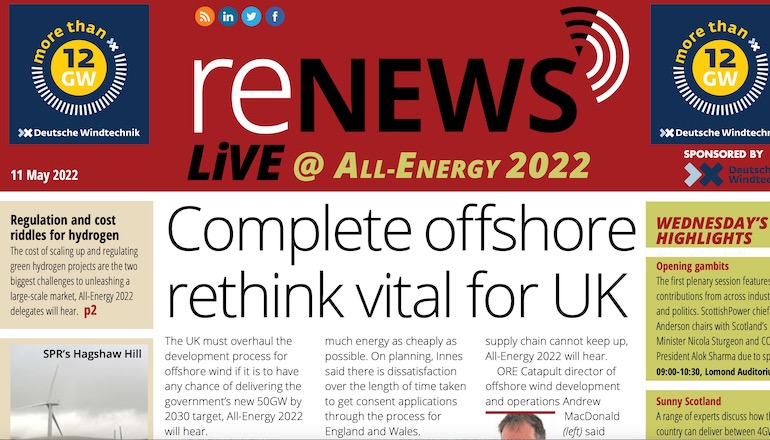 All-Energy 2022: Complete offshore rethink vital for UK All-Energy 2022: Complete offshore rethink vital for UK
