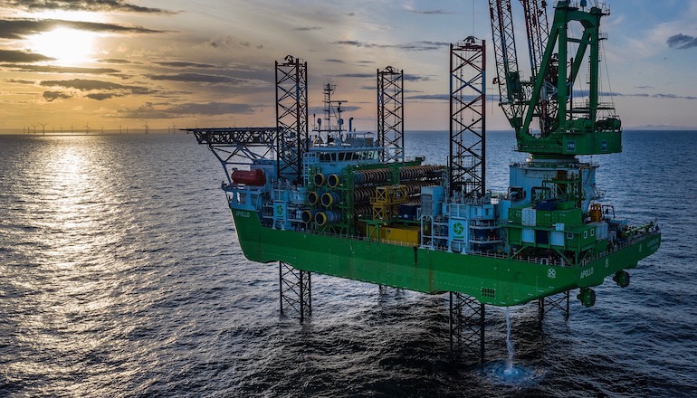 Moray East pin piles pass halfway