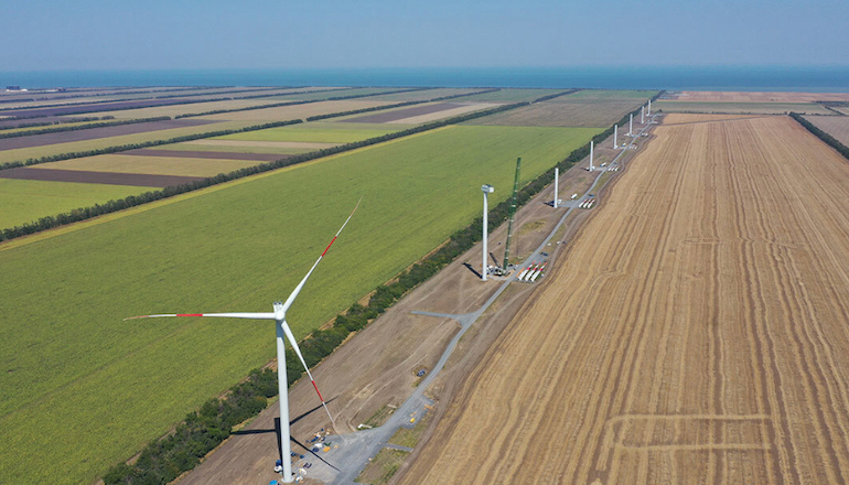 Turbine installation has started at Enel's 90MW Azov wind farm at Rostov in Russia