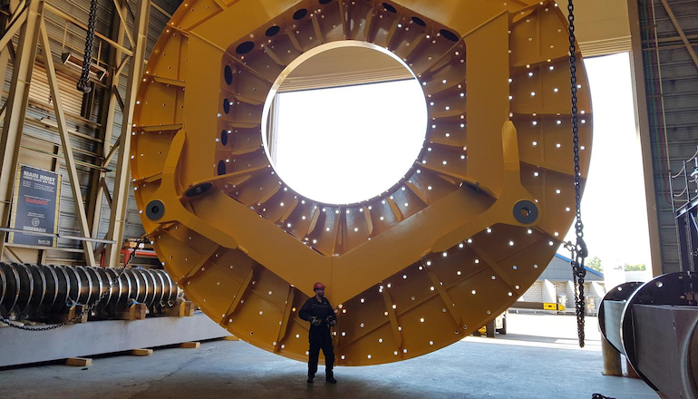 Breman Machinery has fabricated a base plate for a piling frame which Van Oord will use to install 62 turbine jackets at Ailes Marines' 496MW Saint Brieuc project off France
