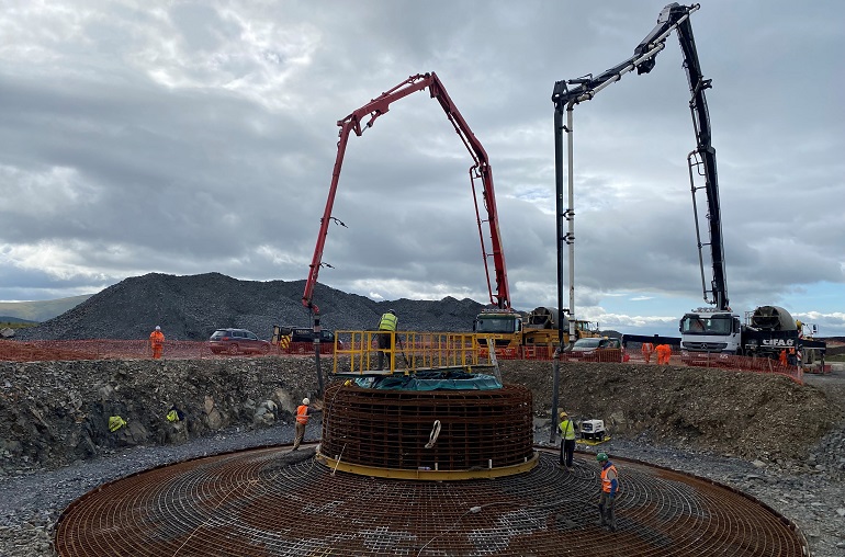First turbine foundation poured at Benbrack First turbine foundation poured at Benbrack