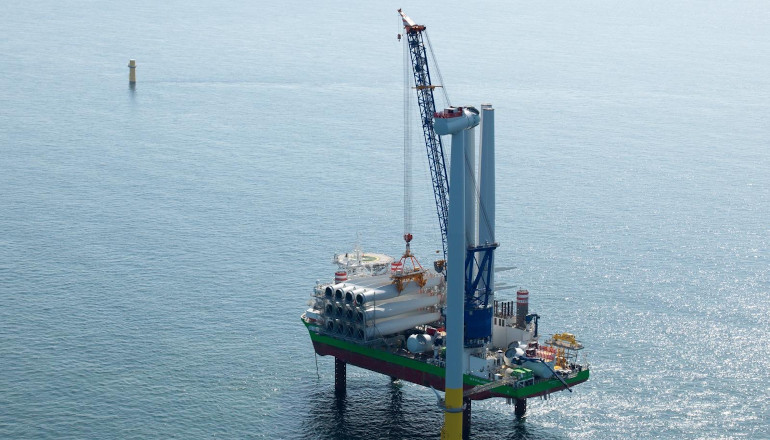 Orsted toasts first Borssele turbine
