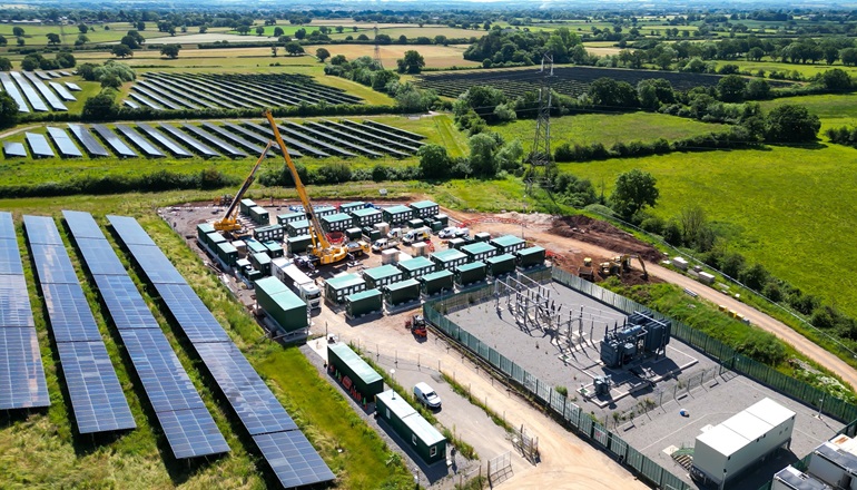 UK solar-BESS connects to transmission grid UK solar-BESS connects to transmission grid