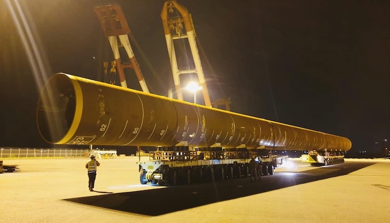Pin piles ready for Changhua 1 Pin piles ready for Changhua 1