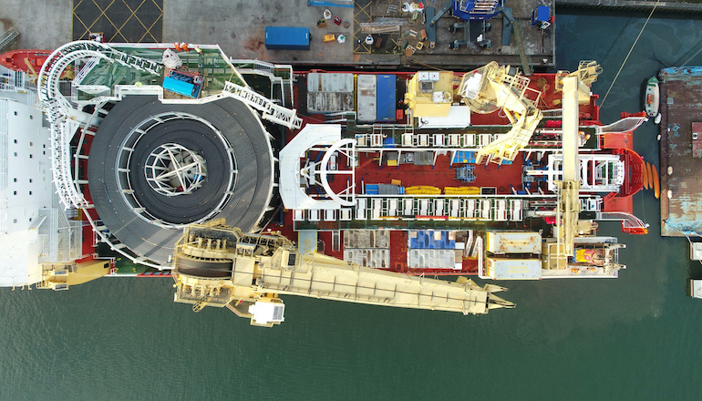 Global Offshore has completed the cable lay phase of its work on the 600MW Danish Kriegers Flak offshore wind farm off Denmark