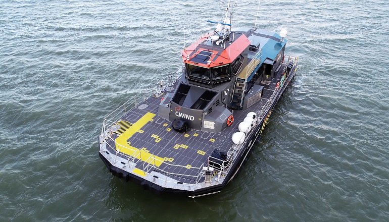 CWind has delivered the world's first hybrid powered surface effect ship