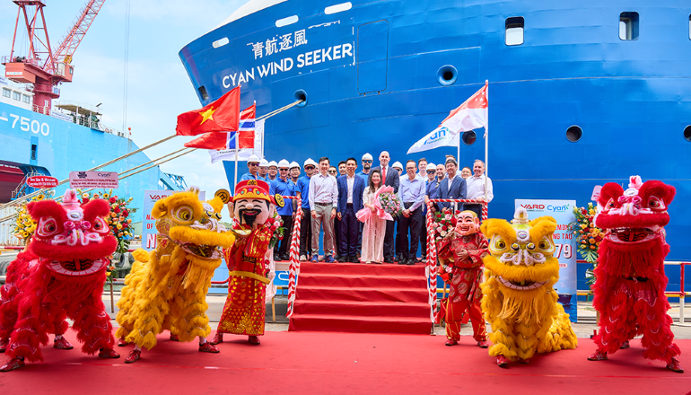 Cyan christens Wind Seeker vessel Cyan christens Wind Seeker vessel