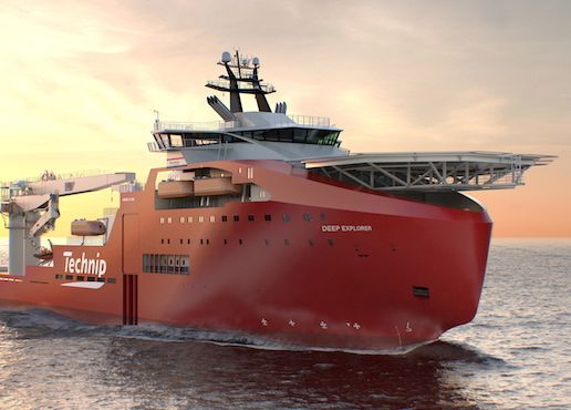 Technip in Hywind anchor position Technip in Hywind anchor position