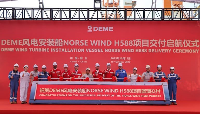 CIMC delivers Norse Wind jack-up to DEME CIMC delivers Norse Wind jack-up to DEME