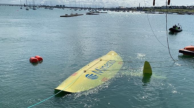 Minesto clears permits for Faroe Island tidal Minesto flies Wales tidal kite