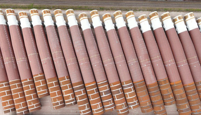 EEW finishes fabricating Baltic Eagle monopiles