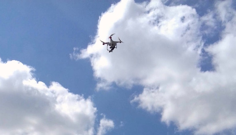 Drone delivers lidar data Drone delivers lidar data