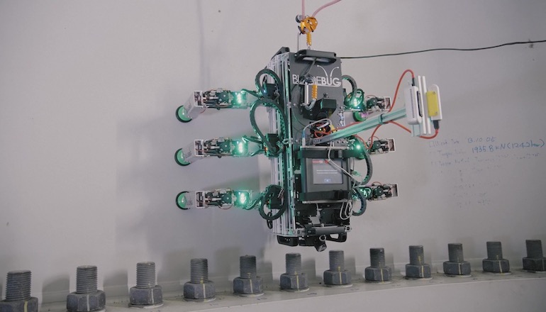 Catapult team demonstrates robotic fix for turbine bolts