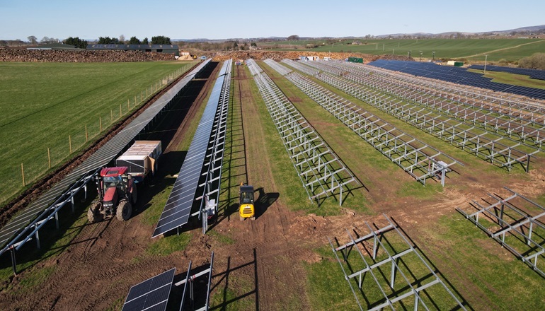 Ecosse Solar Parks has built a solar park over 20 acres in the north-east of Scotland after securing a funding boost of nearly £2m from Lombard