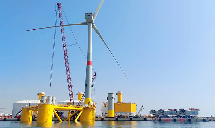Ocean Winds toasts assembly of first EFGL turbine