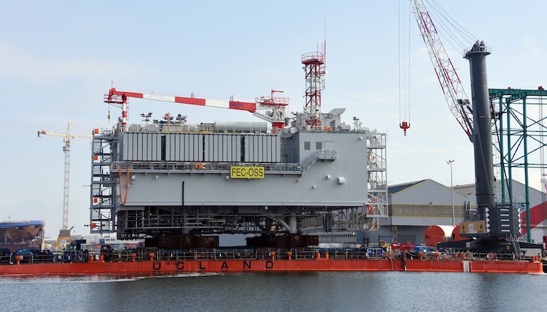 Fecamp offshore substation ready for installation