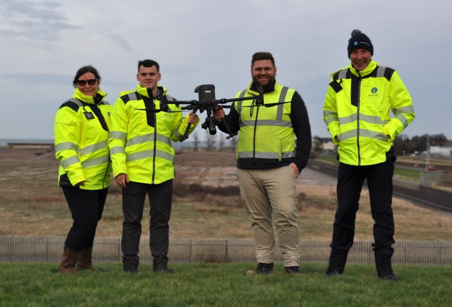 Drones take flight at Scottish substation Drones take flight at Scottish substation