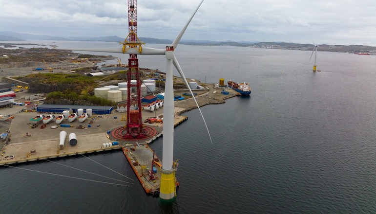 First Hywind Tampen turbines take shape