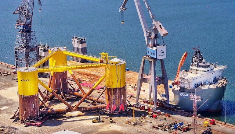 First WindFloat Atlantic platform loaded out