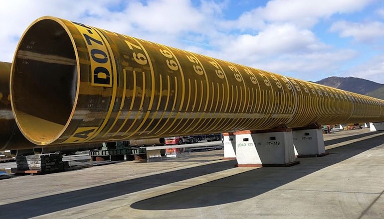 Fabrication of 188 pin piles for the Formosa 2 offshore wind farm off Taiwan has hit the halfway mark