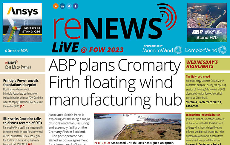 FOW 2023: ABP plans Cromarty Firth wind hub