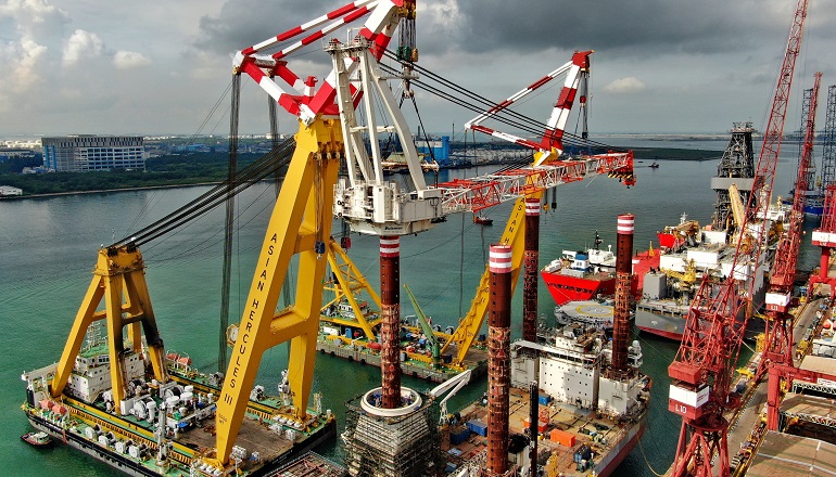 Fred Olsen Windcarrier's vessel Jill is progressing on the borehole campaign at the up to 1GW Thor offshore wind site