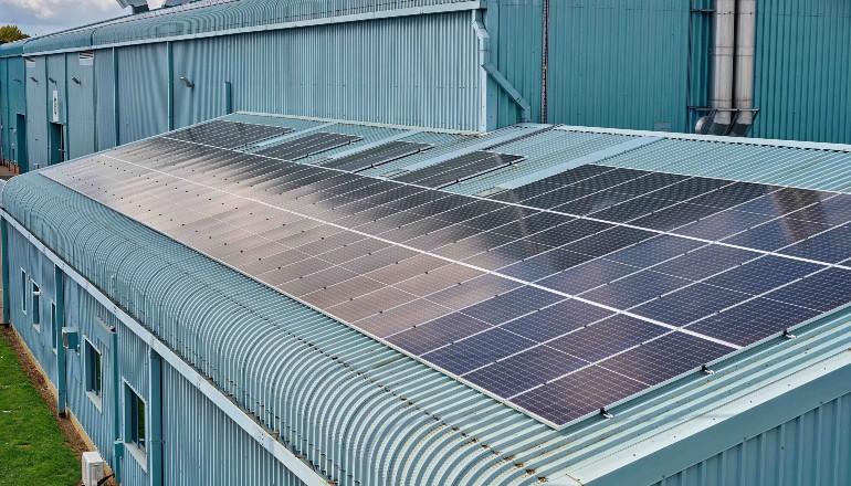 Ortus Energy have worked in conjunction with GE Power Conversion UK to provide and integrate a 400kW PV system into GE's Marine Power Test Facility in Leicestershire