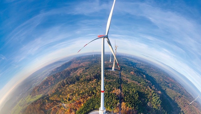 GE 3.4-137 turbines at the Gaildorf wind hydro hybrid project in Germany