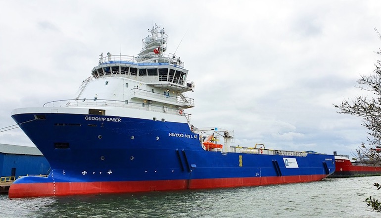 Swiss-owned vessel on US offshore duty Swiss-owned vessel on US offshore duty