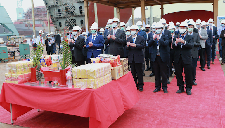 Green Jade celebrates keel laying milestone Green Jade celebrates keel laying milestone