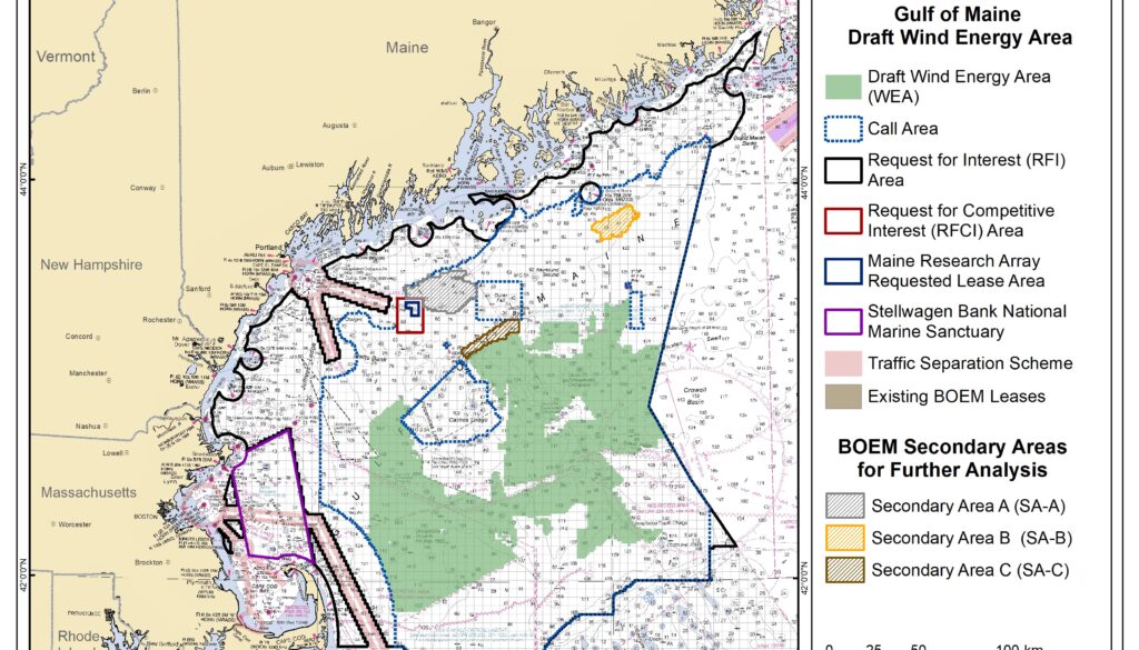BOEM unveils draft Gulf of Maine wind energy area