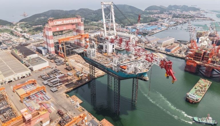 Norse Wind completes full-height jacking test Norse Wind completes full-height jacking test