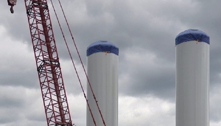 Turbine towers wear inflatable hats Turbine towers wear inflatable hats