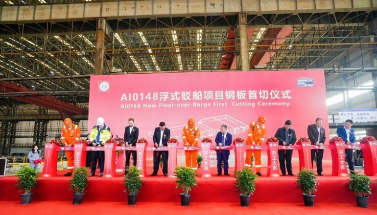 Heerema cuts steel on H-731 barge Heerema cuts steel on H-731 barge