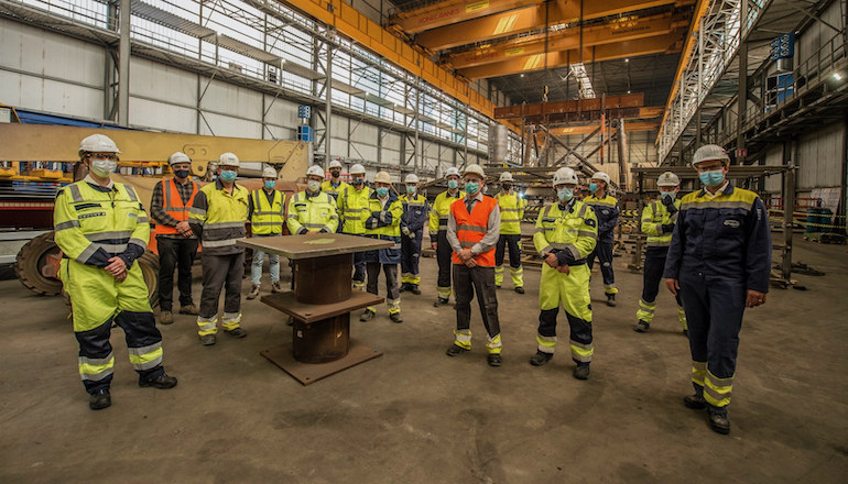 First steel cut for HKW Alpha platform First steel cut for HKW Alpha platform