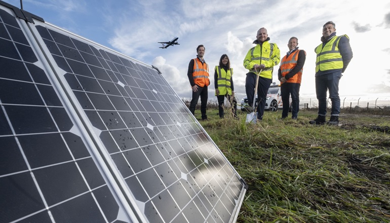 Work starts on Glasgow Airport solar farm Work starts on Glasgow Airport solar farm