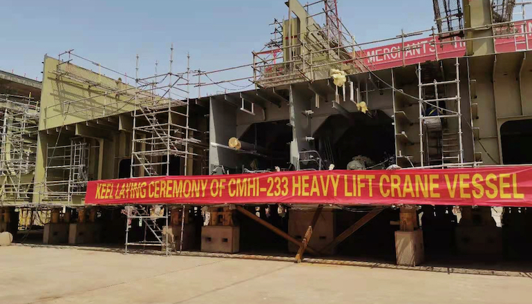 Jan De Nul celebrates keel laying for heavy lifter